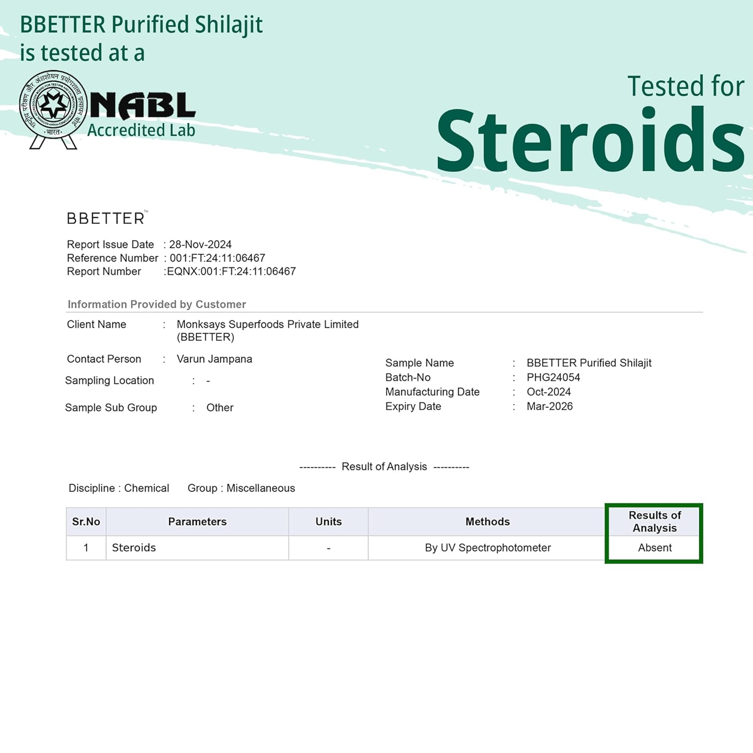 BBETTER Purified Shilajit 500mg | Lab Tested Shilajeet for Stamina, Strength, Muscle & Vitality Support for Men | Supports Healthy Testosterone Level | Pure Himalayan Shilajit Extract - 60 Capsules