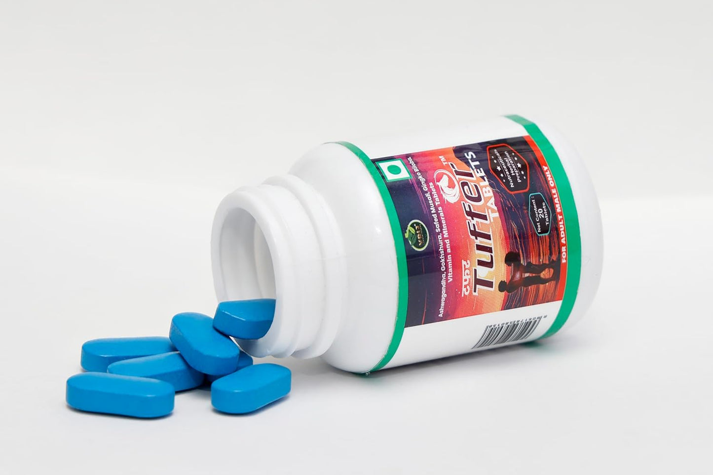 Tuffer Tablets — Shilajit/Shilajeet for Men | Boost Muscle Growth & Stamina for Men | Ayurvedic Enriched with Ashwagandha, Safed Musli, Gokshura & Essential Vitamins | Herbal Energy Supplement - (20-Tablet)