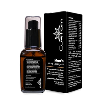 Custom Lift-Up Massage Oil for Men 50 ml, With Pure and Natural Ingredients, No side Effects