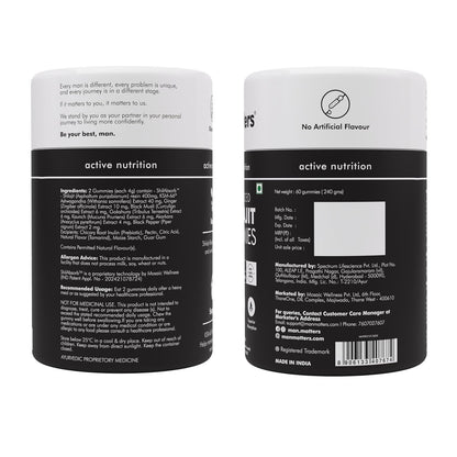 Man Matters Pure Himalayan Shilajit/Shilajeet Gummies Advanced With 75% Fulvic Acid, Ksm 66 Ashwagandha & Black Pepper | Boosts Stamina & Improves Energy Levels | No Added Sugar | Pack Of 60