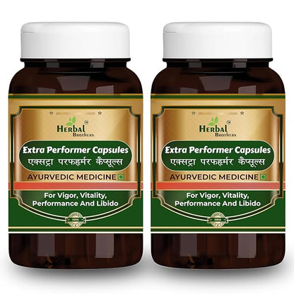 Extra Performer Men’s Vitality Capsules | 15+ Herbs | 60 Veg Caps × 2