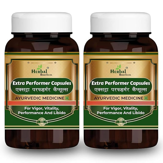 Extra Performer Men’s Vitality Capsules | 15+ Herbs | 60 Veg Caps × 2