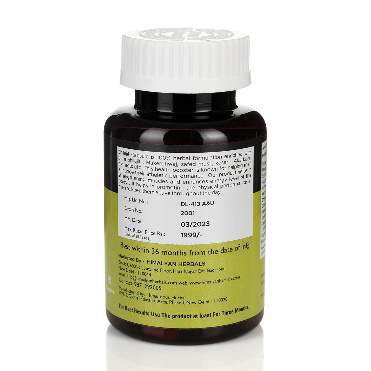 Original Shilajit Capsules | Blend of Kesar, Safed Musli, Ashwagandha & Gokhru | Pure & Natural Shilajeet for Strength, Stamina, Energy & Immunity | 30 Veg Capsules