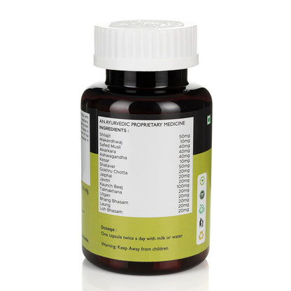 Original Shilajit Capsules | Blend of Kesar, Safed Musli, Ashwagandha & Gokhru | Pure & Natural Shilajeet for Strength, Stamina, Energy & Immunity | 30 Veg Capsules