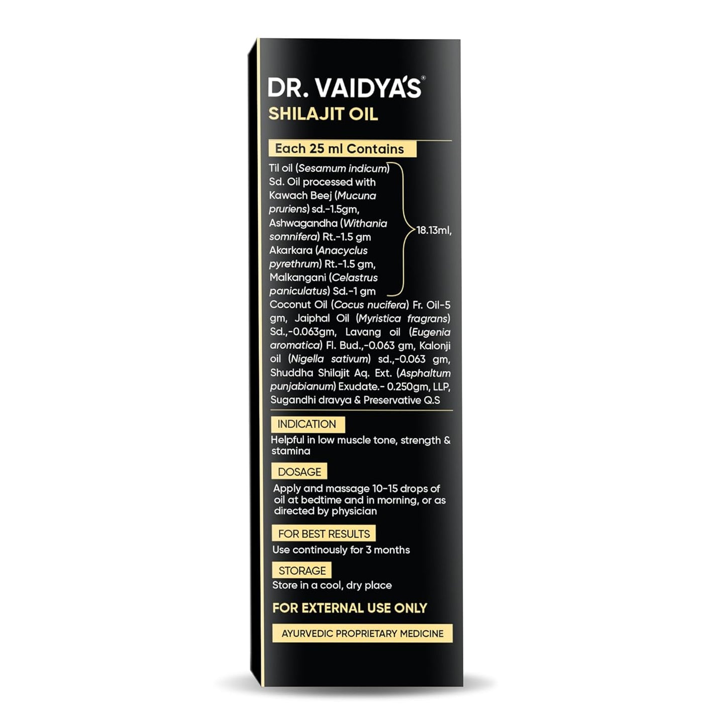 Dr. Vaidya’s Shilajit Oil for Men – Ayurvedic Massage Oil for Strength, Stamina & Recovery | 100% Natural Shilajit Oil with Ashwagandha & Gokshura – Shilajit for Men, 30ml (Pack of 3)