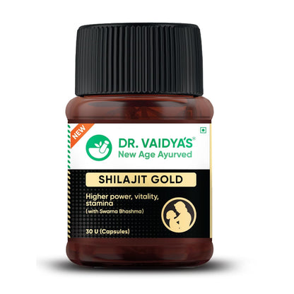 Dr. Vaidya’s Shilajit Gold Capsules for Men | Pure Himalayan Shuddha Shilajit, Ashwagandha, Swarna Bhasma, Gokshura & Fulvic Acid | Boosts Strength, Stamina, Energy & Vitality | 30 Capsules -Pack of 1