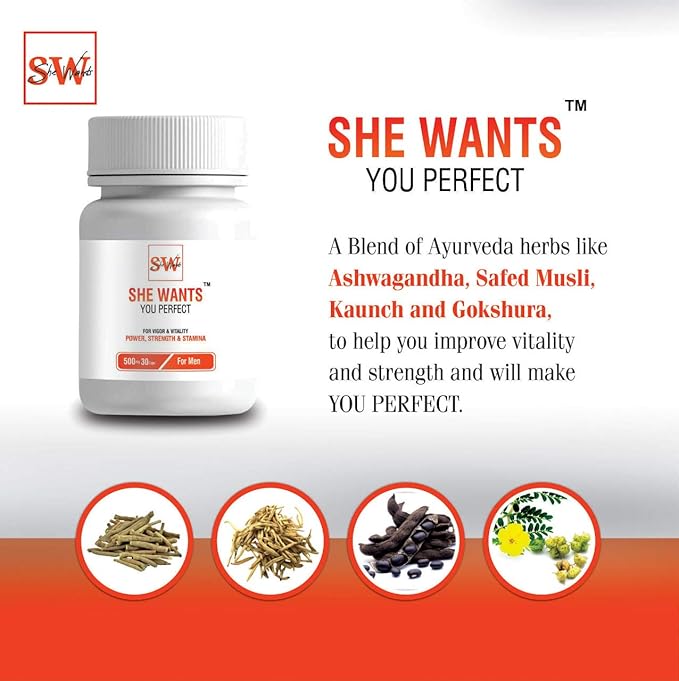 She Wants YOU PERFECT | Men's Stamina Booster | Pack of 4