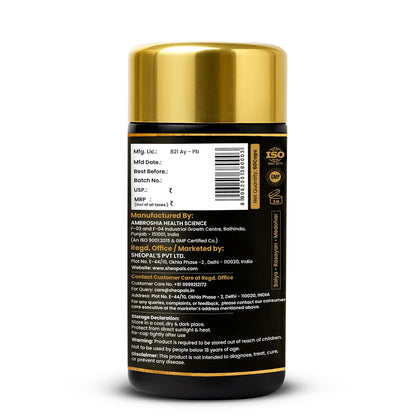 Sheopals Shelavista Shilajit/Shilajeet Gold 60 Capsules | For Stamina, Muscle Growth & Energy | Ashwagandha, Gokshura, Safed Musali With Other Action Herbs | 100% Ayurvedic