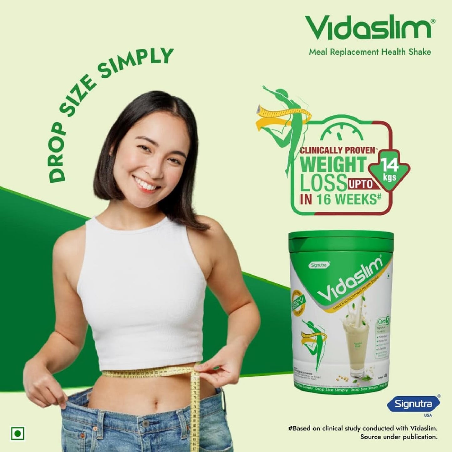 Vidaslim Meal Replacemen Health Shake For Weight Control & Management | For Men & Women | (400g, Vanilla Elixir)