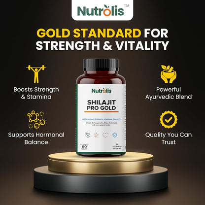 Pure Himalayan Ayurvedic Shilajit Tablet with Better Absorption| Shilajit with Ashwagandha & Gokshura | Boosts Strength,Stamina & Energy | Supports Muscle Growth (60 Tablet)