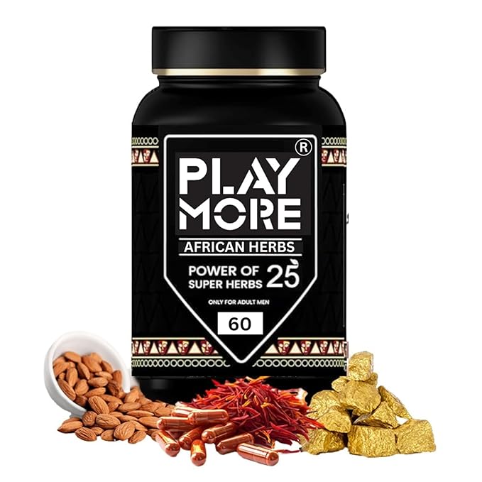 Play More African Herbs – 25-in-1 Men’s Capsules, 60 Veg