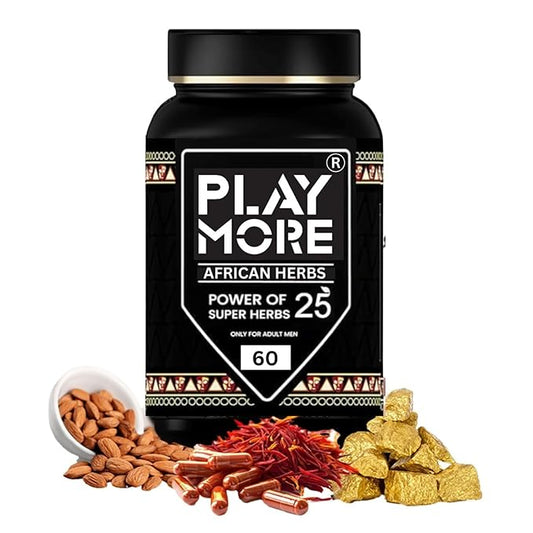 Play More African Herbs – 25-in-1 Men’s Capsules, 60 Veg