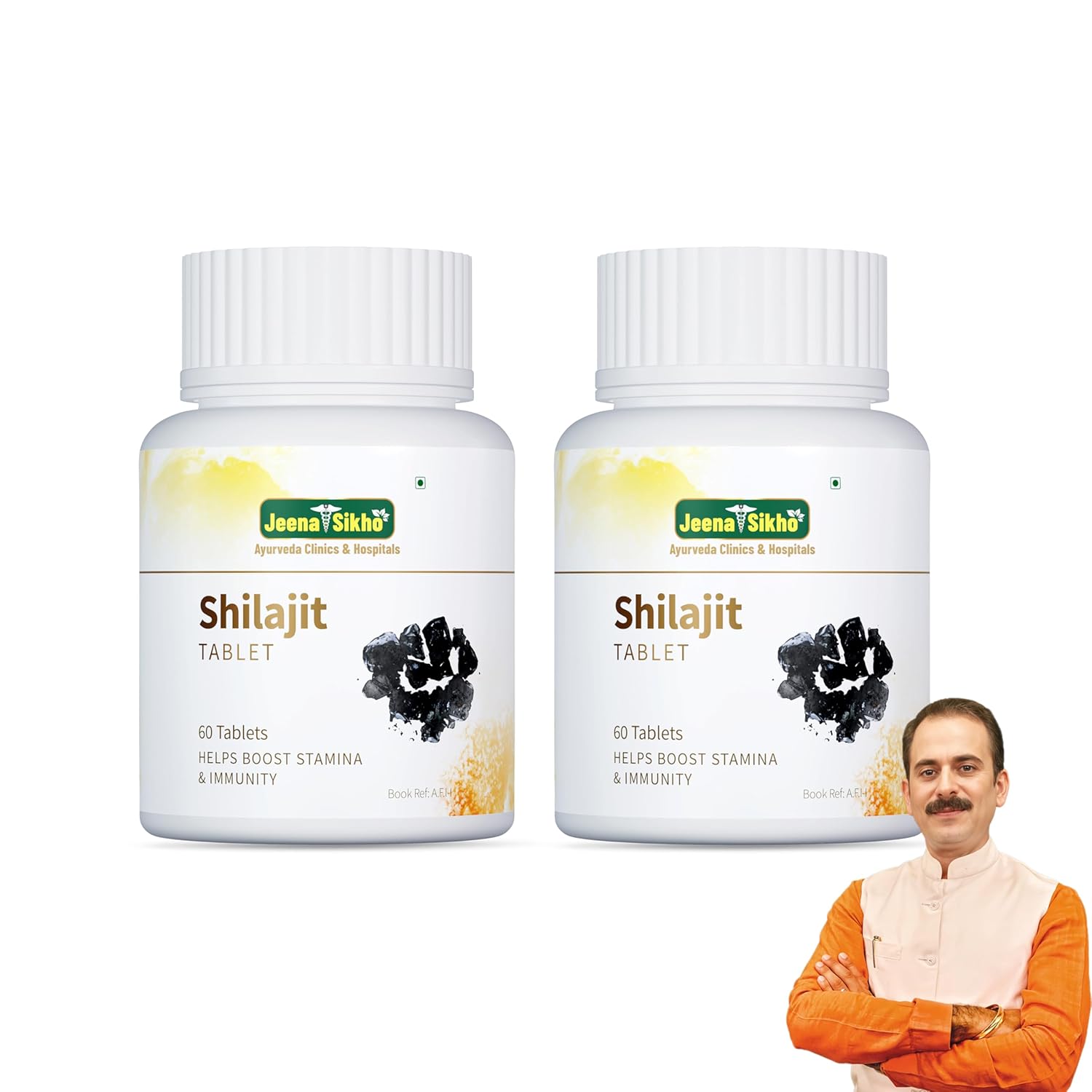 Jeena Sikho Shilajit 60 Tablets | 100% Herbal Supplement, Pack of 2