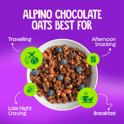 ALPINO 22% High Protein Super Oats Chocolate 2.5kg – Rolled Oats, Natural Peanut Butter, Cocoa Powder, Nuts & Seeds – 22g Protein, Source of Dietary Fibre & Healthy Fats, No Added Sugar & Salt