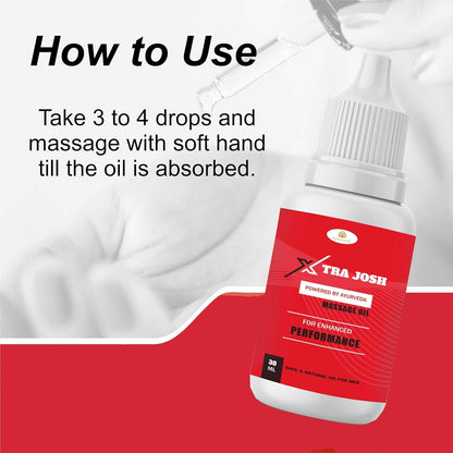 Xtra Josh Hard & Strong Pens Power Tablets with Land Massage Karne Wala Oil for Men Long Time | An Testosterone Booster Products Herbal Supplement for Muscle Growth & Pleasure (60 Capsules +30 ML)