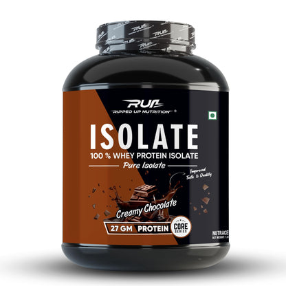 Ripped Up Nutrition 100% Pure Whey Protein Isolate|27G Fast-Absorbing Protein/Scoop|Low Carb & Fat For Lean Muscle Growth|No Fillers or Maltodextrin|GMP Certified (Cookies And Cream,1.8Kg (4 lbs))