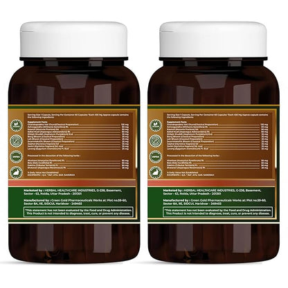 Extra Performer Men’s Vitality Capsules | 15+ Herbs | 60 Veg Caps × 2