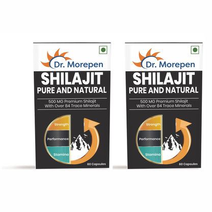 DR. MOREPEN Shilajit Capsules | Pure Himalayan Shilajit Extract Vegan, Pure & Natural Shilajit Pack of 3