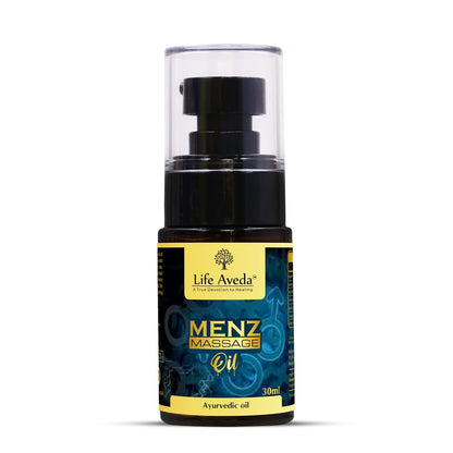 Life Aveda Men'z Massage Oil (30ml) - लिंG को मोटा और लंबा करने का तेल / दवाई- Help to Get you Nunu/लिंG/Ozar* for better Strength and Energy | Pure, Organic and Skin Friendly Oil with Natural Ingredients