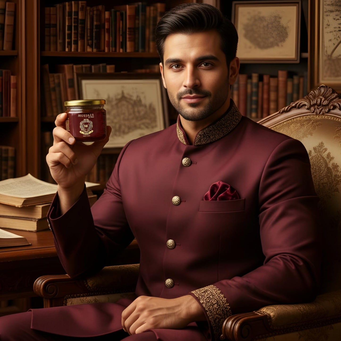 NK Herbal Muejaza For Men - Vitality Strength Stamina & Overall Health - with Pure Saffron | Shilajit | Ashwagandha | Gold Vark | Safed Musli | Kaunch Seeds and more - Natural Ayurvedic Chyawanprash - 300g