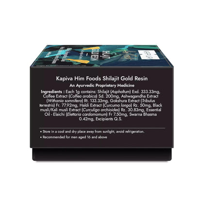 Kapiva Shilajit/Shilajeet Gold Resin - 20g | 500mg/Serving | 40 Servings | Boost Muscle Growth & Stamina | Contains 24 Carat Gold | 100% Ayurvedic