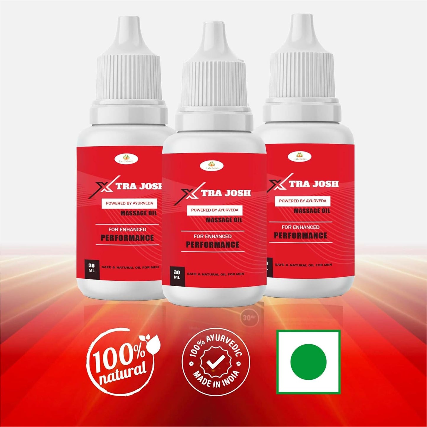 Xtra Josh Hard & Strong Pens Power Tablets with Land Massage Karne Wala Oil for Men Long Time | An Testosterone Booster Products Herbal Supplement for Muscle Growth & Pleasure (60 Capsules +30 ML)