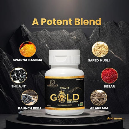 Vitality Gold Men’s Capsules | Health & Stamina | 60 Count