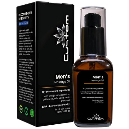 Custom Lift-Up Massage Oil for Men 50 ml, With Pure and Natural Ingredients, No side Effects