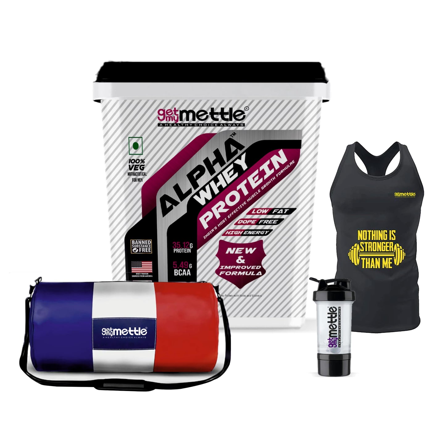 Getmymettle Alpha Whey Protein 1kg Kesar Pista Flavor, 35g Protein Muscle Growth & Rapid Recovery Post-Workout. Budget Friendly, USA Imported Whey