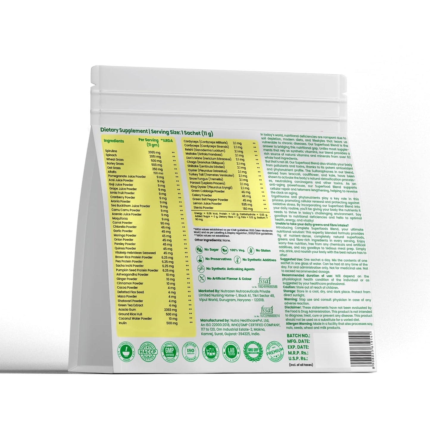 Complete Superfoods Blend – 30 Sachets | 50+ Superfoods | Vitamins, Minerals & Probiotics | Daily Plant-Based Nutrition | Supports Digestion, Gut Health, Detox & Immunity | Sugar-Free Supplement