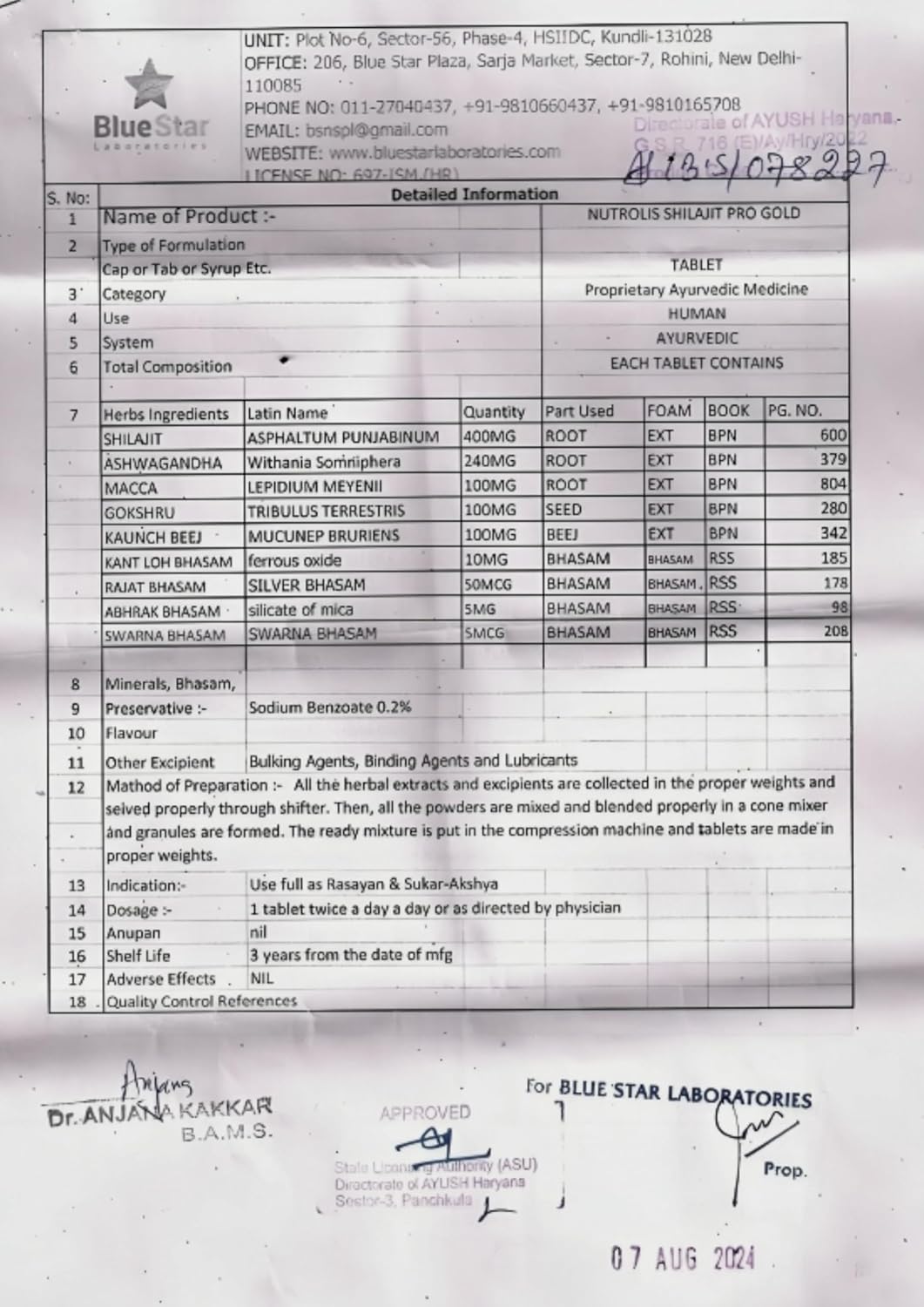 Pure Himalayan Ayurvedic Shilajit Tablet with Better Absorption| Shilajit with Ashwagandha & Gokshura | Boosts Strength,Stamina & Energy | Supports Muscle Growth (60 Tablet)