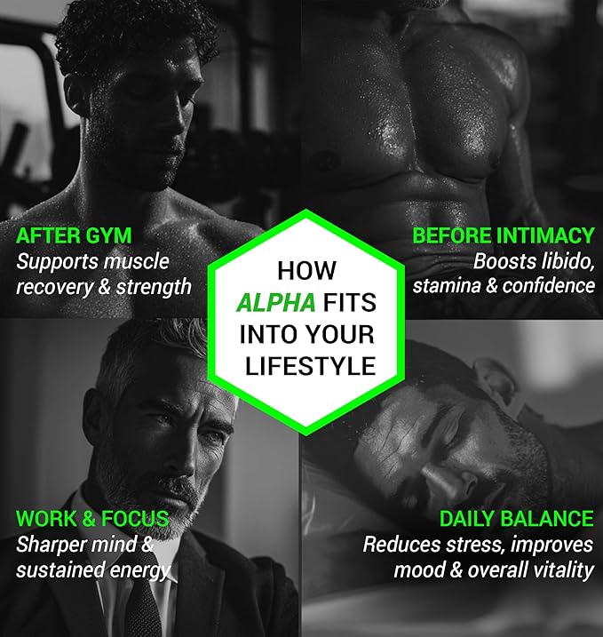 Be. Alpha Testosterone Support for Men | Ashwagandha, Fenugreek & Ginseng | 120 Capsules