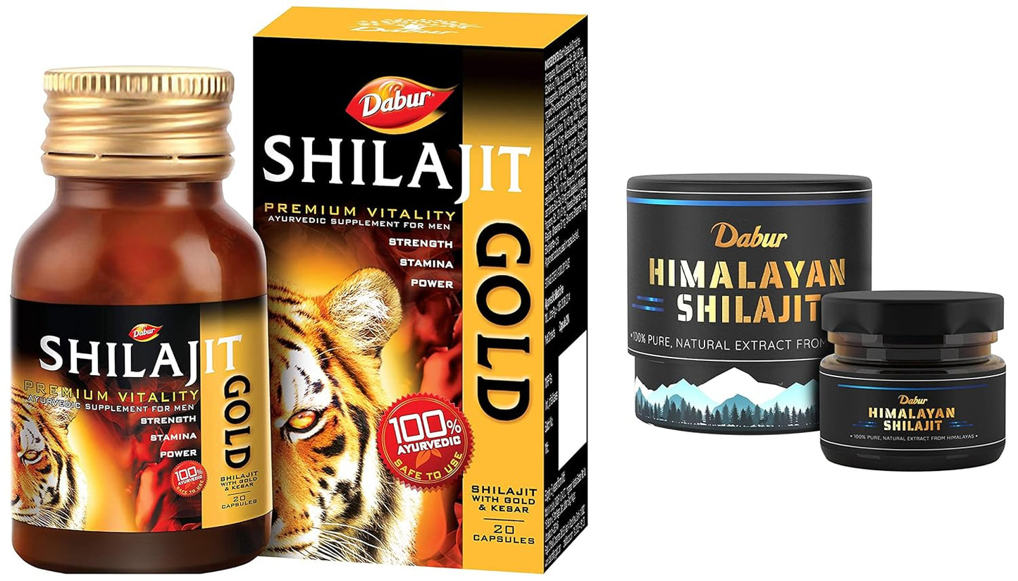 DABUR Shilajit Gold -20 Capsules Himalayan Shilajit Resin - 15G