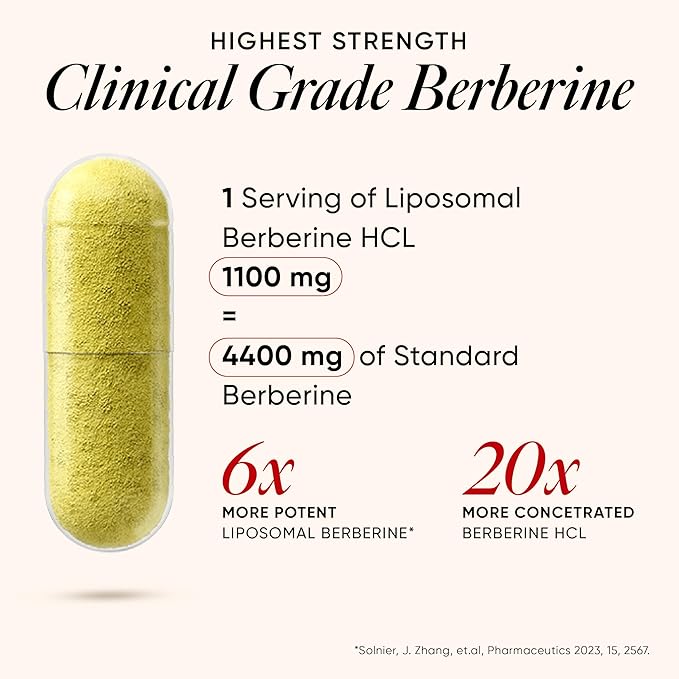 Wellbeing Nutrition Slow Liposomal Berberine HCL+ – 60 Veg Caps