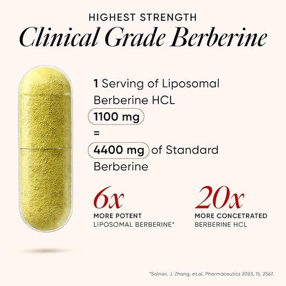 Wellbeing Nutrition Slow Liposomal Berberine HCL+ – 60 Veg Caps