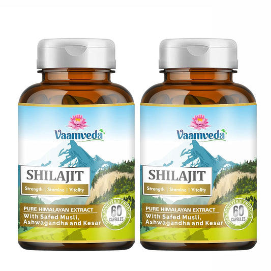 Shuddh Himalayan Original Shilajeet Power Gold Capsules Men with Ashwagandha Shilajith- 120 Shilajit Capsules