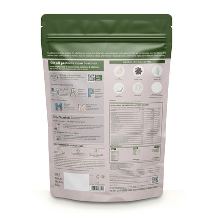 TrueBasics Clean Plant Protein Powder Pea Protein Isolate (Chocolate, 1kg) | 24g Protein per Scoop