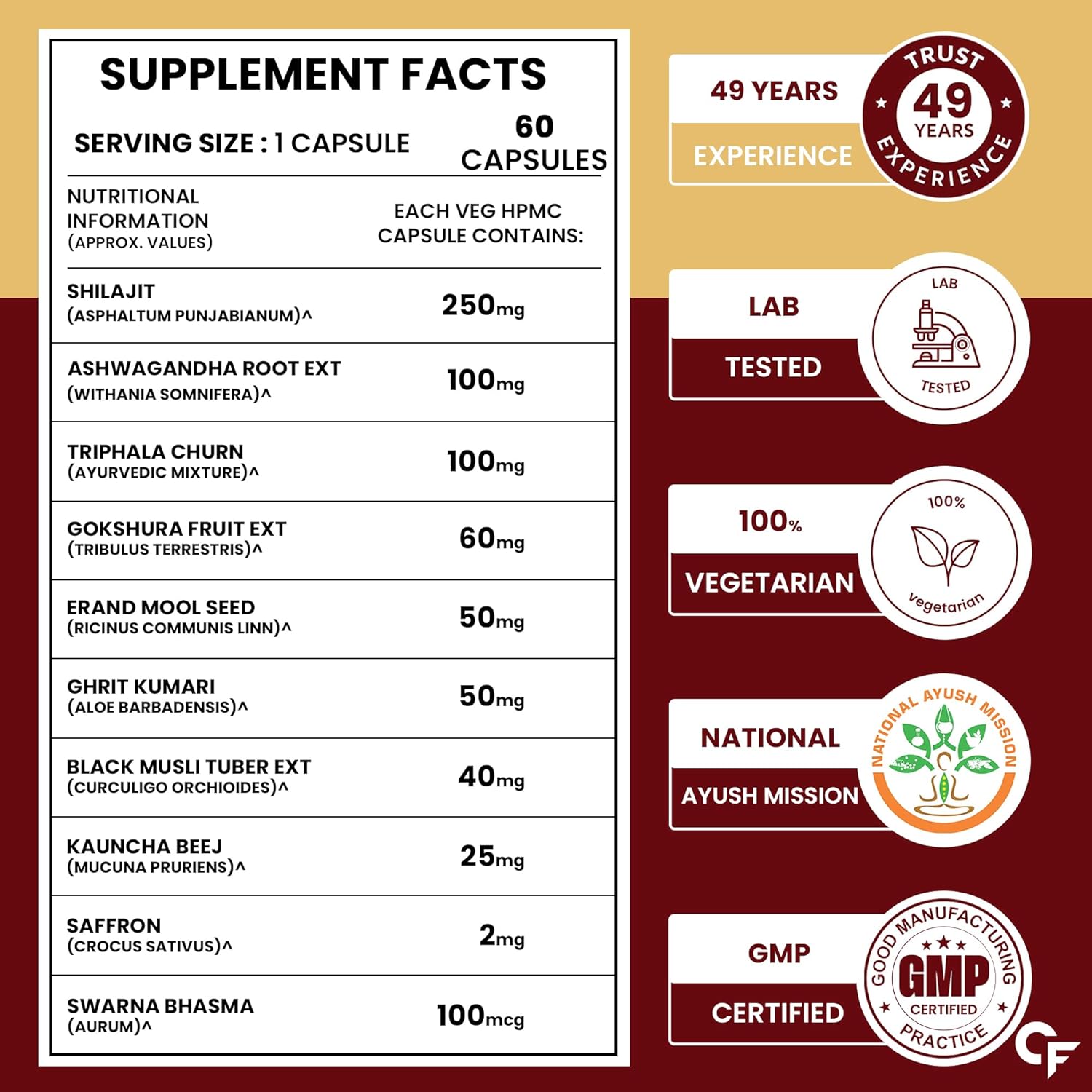 Carbamide Forte Shilajit Gold Capsules For Women With Pure Shilajeet Swarna Bhasma, Saffron & Ashwagandha | Himalayan Shilajit for Women | Shilajeet Gold Original | 60 Veg Capsules (Pack of 3)