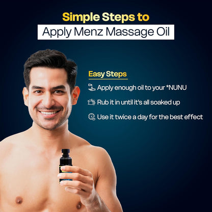 Life Aveda Men'z Massage Oil (30ml) - लिंG को मोटा और लंबा करने का तेल / दवाई- Help to Get you Nunu/लिंG/Ozar* for better Strength and Energy | Pure, Organic and Skin Friendly Oil with Natural Ingredients