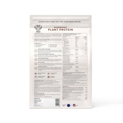 Wellbeing Nutrition Organic Vegan Plant Protein Isolate | 22g Protein, 5g BCAA, 3B CFU Probiotics, Enzymes, 3g Fiber, 5 Alkalizing Greens | NO Bloating, Easy to Digest| Belgian Dark Chocolate, 500gm