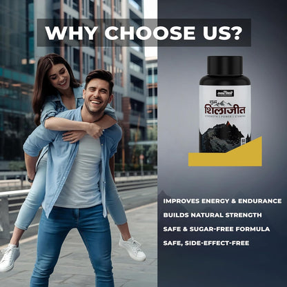 Jeena Sikho Shuddh Shilajit Capsule For Strength | Ayurvedic Power Capsules | Stamina Builder| Shuddh Shilajit | 60 Capsules