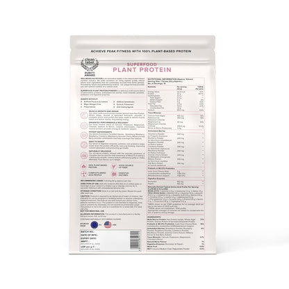 Wellbeing Nutrition Organic Vegan Plant Protein Isolate| 22g Protein, 5g BCAA, 3B CFU Probiotics, Digest Enzymes, 3g Fiber, 5 Alkalizing Greens| NO Bloating, Easy to Digest| Canadian Mixed Berry 500gm