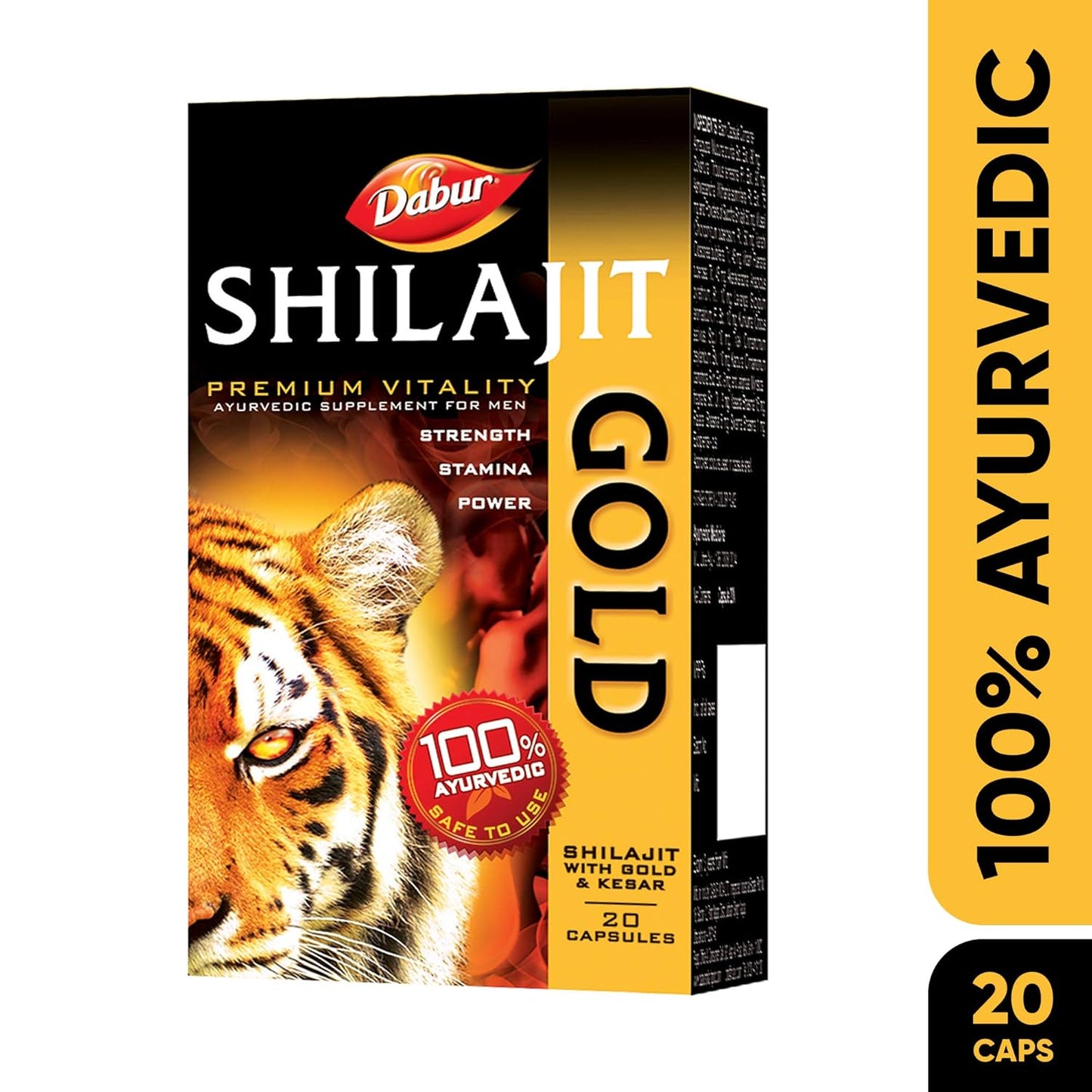 DABUR Shilajit Gold -20 Capsules Himalayan Shilajit Resin - 15G