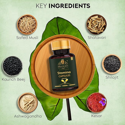 Men’s Ayurvedic Strength & Immunity Capsules | 30 Veg Caps