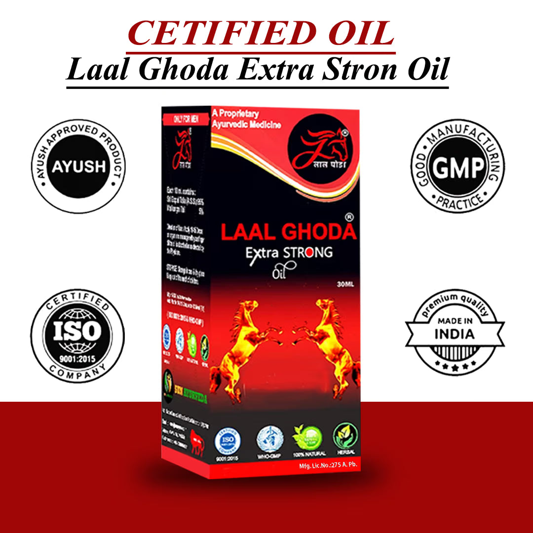 Ayurvedic Dick Size Increasing Oil | Laal Ghoda penis Enlargemrnt oil - 15ML
