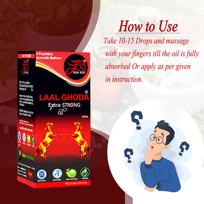 Ayurvedic Dick Size Increasing Oil | Laal Ghoda penis Enlargemrnt oil - 15ML