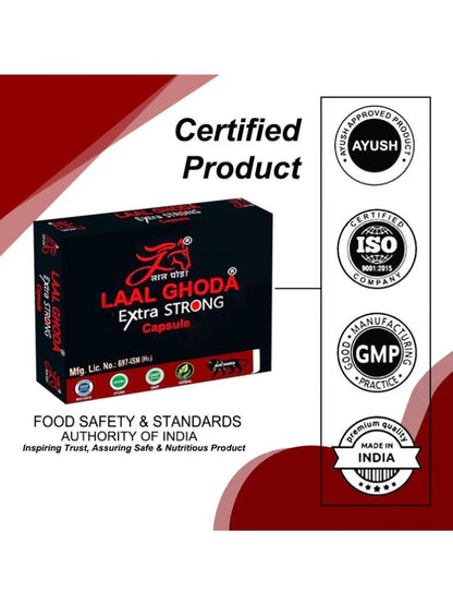 Ayurvedic Solution For Men Power, Build your Stamina with Laal ghoda Extra Strong Capsules