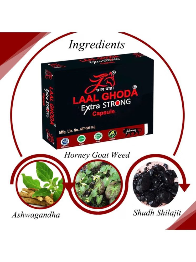 Ayurvedic Solution For Men Power, Build your Stamina with Laal ghoda Extra Strong Capsules