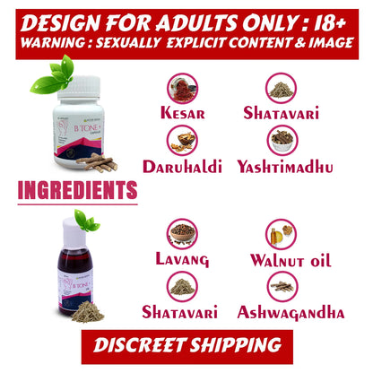 B Tone Capsules & Oil Ayurvedic Combo Breast Toning for Women