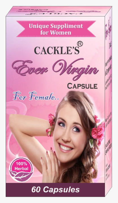 Cackle's Ever Virgin Herbal Capsule 60 no.s & Bust Devalopment Cream 60g Combo Pack For Women